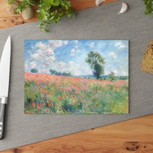 Painted Anarchy Sanatsal Fırça Darbeleri Cam Kesme Tahtası - Şık Temperli Cam Kaymaz Yüzey - Çizilmez
