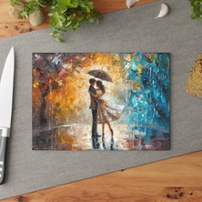 Painted Anarchy Urban Downtown Temperli Cam Kesme Tahtası - Şık Tasarım, Kaymaz Yüzey, Çizilmez  Cam