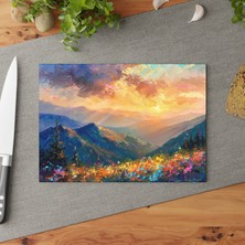 Painted Anarchy Romantic Mood Temperli Cam Kesme Tahtası - Şık Tasarım, Çizilmez - Cam