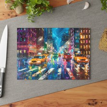 Painted Anarchy Emotional Art Temperli Cam Kesme Tahtası - Şık Tasarım, Kaymaz Yüzey, Çizilmez