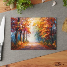 Painted Anarchy Şık  Cam Kesme Tahtası - Kaymaz ve Çizilmez