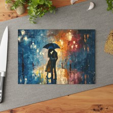 Painted Anarchy Modern Temperli Cam Kesme Tahtası Seti - Kaymaz Yüzeyli Şık ve Dayanıklı  - Kolay Temizlenir