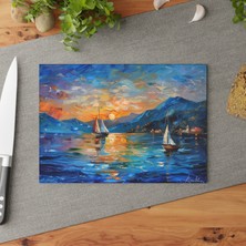 Painted Anarchy Çağdaş Sanat Cam Kesme Tahtası - Şık Tasarım, Çizilmez