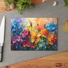 Painted Anarchy Rainy Streets Cam Kesme Tahtası - Kaymaz Yüzeyli, Çizilmez ve  Şık Temperli Cam