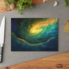 Painted Anarchy Cesur Sanatsal Yüzey Tasarımı Temperli Cam Kesme Tahtası - Şık ve Dayanıklı Kaymaz