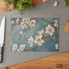 Painted Anarchy Etkileyici Fırça Darbeleri Şık Temperli Cam Kesme Tahtası - Çizilmez ve Kolay Temizlenir