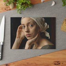 Painted Anarchy Van Gogh'tan Esinlenen Temperli Cam Kesme Tahtası - Şık Tasarım, Kaymaz Yüzey