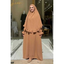 Sufleli Namaz Elbisesi 6034 Vizon