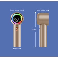 Baofu Mini El Tipi Fan Dijital Ekran Sessiz Taşınabilir (Yurt Dışından)