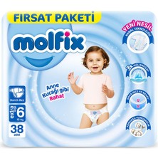 Molfix Bebek Bezi 6 Beden Extra Large 38 ' Li Fırsat Paketi