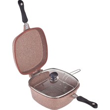 Oms 7 Parça Granit Multi Cooker Tencere Seti Gri