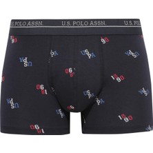 U.s. Polo Assn.  Erkek 201 Lacivert- Gri Melanj-Lacivert 3 Lü Boxer