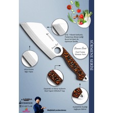 Sürmene Serisi Outdoor Bıçak Kamp Bıçağı Mutfak Şef Bıçak Bıçağı Deri Kılıflı 3 Lü Set (OUT-009)