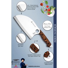 Sürmene Serisi Outdoor Bıçak Kamp Bıçağı Mutfak Şef Bıçak Bıçağı Deri Kılıflı 3 Lü Set OUT-008