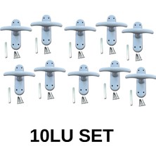 Turgutlar Yapı 10 Adet Ahşap Pencere Kolu Mandal Sapı Beyaz Dekoratif Dayanıklı Tasarım Pencere Kolu