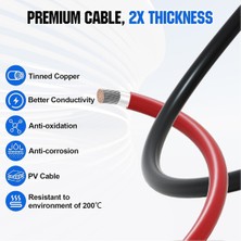 Alchemy Craft 2 Adet Elektrikli Forklift Şarj Fişi Kablosu O Halkalı Akü Bağlantı Hızlı Bağlantı 50A 8AWG Bağlantı Hattı (Yurt Dışından)