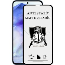 Kzy Samsung Galaxy A55 ile Uyumlu Tam Kaplayan Anti Statik Kırılmayan Mat Seramik Nano Esnek Ekran Koruyucu Cam