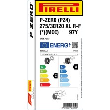 Pirelli 275/30 R20 97Y Xl R-F * Moe P-Zero Oto Yaz Lastiği (Üretim Yılı:2024)