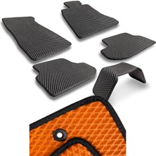 Evanotion Ford Fiesta 2009-2012 Uyumlu Araca Özel Akıllı Paspas Eva Paspas Hücreli Paspas Turuncu