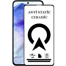 Kzy Samsung Galaxy A55 ile Uyumlu Tam Kaplayan Anti Statik Kırılmayan Seramik Nano Esnek Ekran Koruyucu Cam