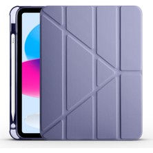 Zore ​​Apple iPad 11.nesil 2025 Kılıf Tri Folding Kalem Bölmeli Standlı Kılıf - Mor