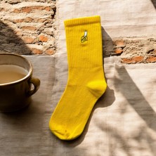 OMSRenkli Tasarım Meyve Muz Nakışlı Socket Unisex Çorap