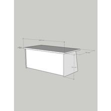 Festival Ofis Masası - OFİS-2-4-1-180X75 Beyaz - Beyaz