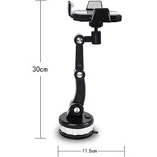 River World 360 Dönebilen Jel Vantuzu Olan Cama Takılabilen Araç Telefon Tutucu