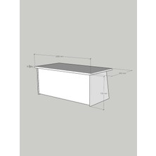 Festival Ofis Masası - OFİS-2-6-6-180X60 Beyaz - Çam
