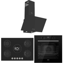 Ferre Flowart Evolis Essential Siyah 3'lü Ankastre Set ( QBL63CS-RS035-D086 )