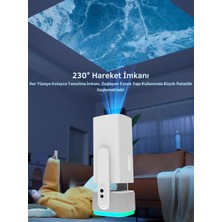 Tekno Drone Powerbanklı Android Taşınabilir Projeksiyon Wifi ve 4K Destekli Rgb LED Akıllı Sinema Projektör