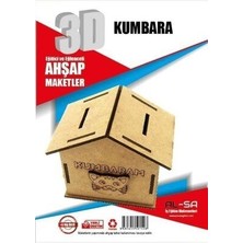 3D Ahşap Maket Kumbara Eğitici ve Eğlenceli Oyuncak