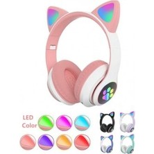Kalite Vilya Kedi Kulağı Detaylı Uyumlu Bluetooth Kablosuz Kulaklık Çocuk Oyuncu