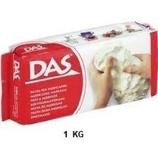 Das Hava ile Kuruyan Seramik Porselen Hamuru 1 kg Beyaz Renkli Kırtasiye Ürünü