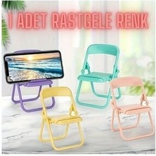 Mini Katlanabilir Sandalye Telefon Stant, Çok Açılı Masaüstü Telefon Tutucu 1  Adet Rastgele Renk