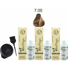 Organik Keratin+Argan'lı Saç Boyası 7.00 Kumral 60ML X3 Adet+Oksidan 90ML+BOYAMA Seti