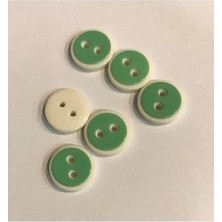 Beyaz Çember Bebe Düğmesi. 1.4cm 6'lı Paket.