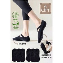 Pilates Çorabı Yoga Abs Kaydırmaz Taban Dans Bale Fitness Spor Çorabı 6 Adet