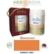 Stella Su Bazlı Saf Akrilik Boya Turuncu 1lt