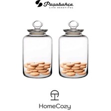 Kitchen Kapaklı Cam Kavanoz 2640 cc 98677 - 2 Adet