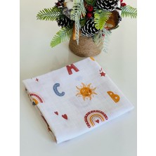 Ft Baby Collection Pamuk Müslin Bebek Battaniyesi  Müslın Örtü 80  x  90 Cm