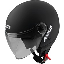 Axxıs Square S Solıd A1 Matt Black Yarım Kask