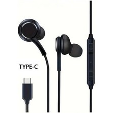 Samsung Galaxy S20 Fe Uyumlu Type-C Çıkışlı Kulaklık Siyah