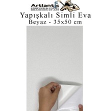 Artlantis Yapışkanlı Simli Eva 35X50 cm 1 Adet Simli Yapışkanlı Eva Süngeri Okul Kreş Anasınıfı Elişi Etkinlikleri Hobi