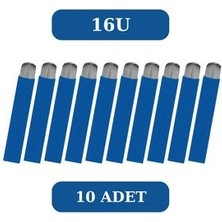 16U Mavi Nano 0.16 mm Kalıcı Makyaj Microblading Iğnesi (10 Adet)