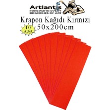 Artlantis Renkli Krapon Kağıdı 50X200 cm 10 Adet Renkli Grapon Kağıdı Okul Sınıf Etkinlik Kreş Okul Öncesi Kırapon Grafon