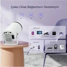 HY300 Taşınabilir Projektör Ultra Hd Projektör Android 12 Yükseltilmiş 200ANSI Wifi