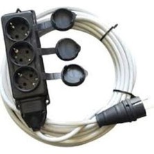 20 Metre 3x2.5 Kauçuk 3 Lü Grup Prizli Uzatma Ara Kablosu