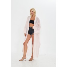 Pudra Pembe Uzun Soft Kimono