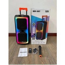 NDR-1097 Büyük Boy Bluetooth Hoparlör Kablosuz Tekerlekli Taşınabilir Kablosuz Speaker Toplantı Anfi